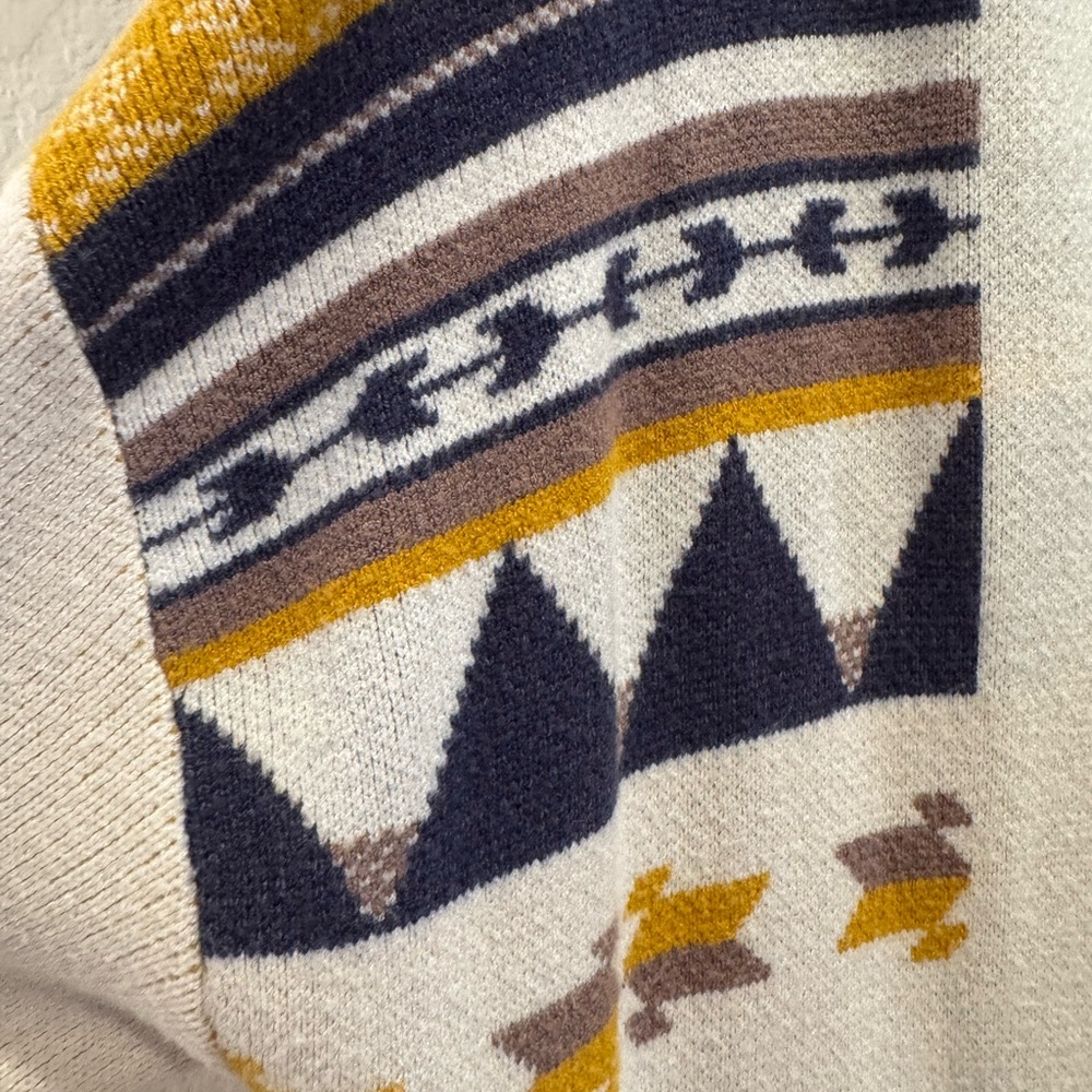 Aztec Patterned Open Front Cardigan - Picture 4 of 5